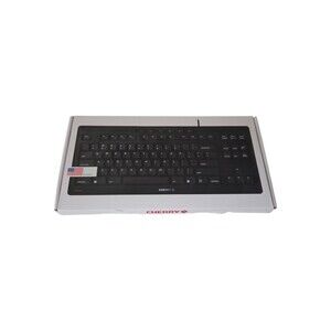 cherry stream wired quiet keyboard black JK-8500EU-2 new open box